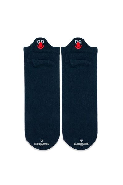 CARNAVAL SOCKS 8'li Emoji Desenli Bilekte Nakışlı Patik Spor Çorap