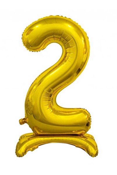 BAL10 DÜNYASI عدد 2 بالون فويل ذهبي اللون 76 سم
