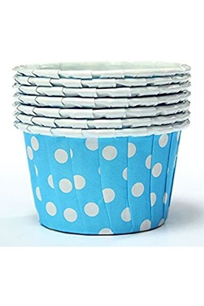 parti sürprizi Mavi Beyaz Puanlı Cup Cake Kılıfı 25 Adet