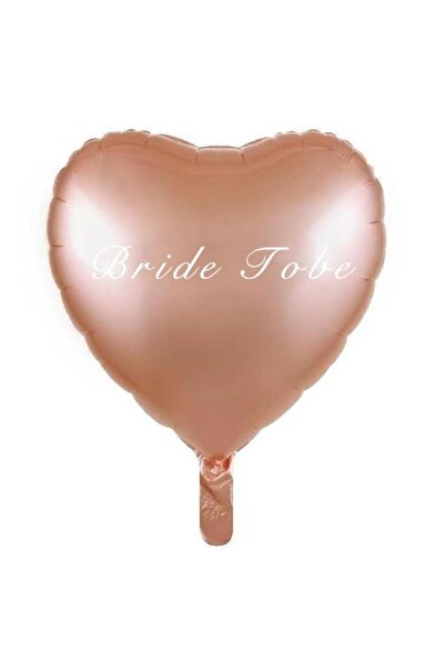 BAL10 DÜNYASI بالونة برايد تو بي على شكل قلب وردي ذهبي 40 سم 3 قطع