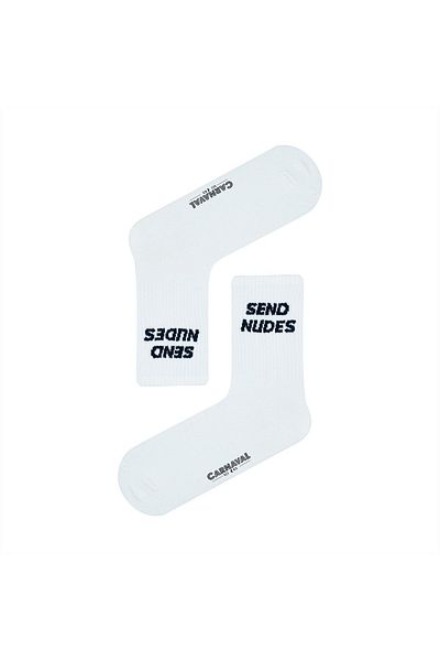 CARNAVAL SOCKS Αποστολή γυμνών, γραπτών μοτίβων, πολύχρωμες αθλητικές κάλτσες