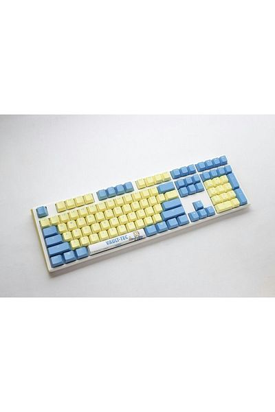 Ducky لوحة مفاتيح ميكانيكية للألعاب FALL OUT، RGB، بالحجم الكامل 100%، مفاتيح باللون الأزرق الكرزي