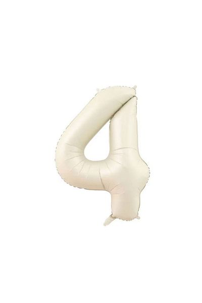 BAL10 DÜNYASI Sea Sand Beige Color Number Foil Balloon Age 4