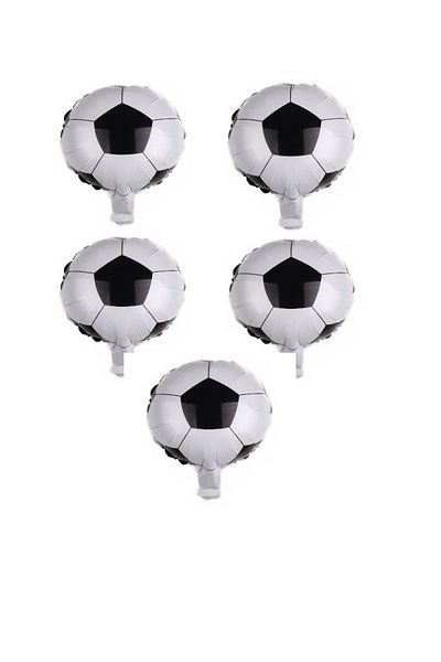 BAL10 DÜNYASI Football Ball Foil Foil Balloon 45 Cm 5 Pieces