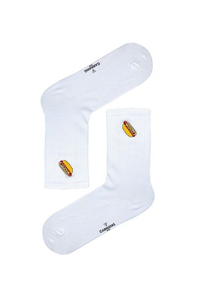 CARNAVAL SOCKS Бродирани цветни чорапи с шарка на хот-дог