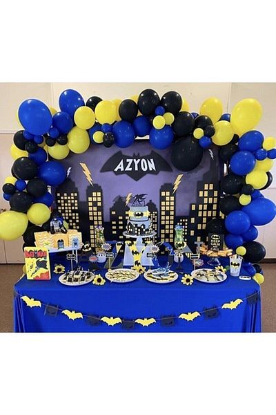 BAL10 DÜNYASI 50 Pieces 5 Mt Masked Man Themed Balloon Chain