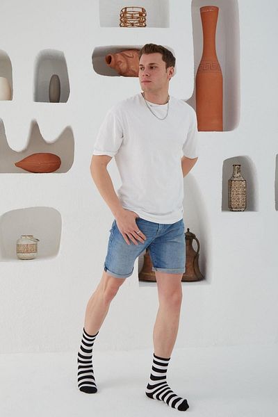 CARNAVAL SOCKS Цветни спортни чорапи с черно-бели кръгове