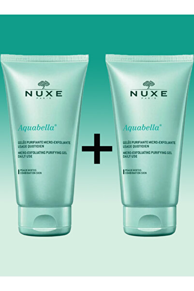 Nuxe جل منقي ومقشر من أكوابيلا للاستخدام اليومي، جل منقي 150 مل × 2