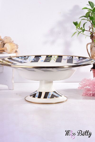 Miss Betty 30 Cm Large Size Patterned Bougainvillea Salad Bowl