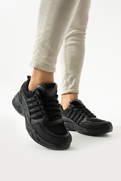 lord's ayakkabı Siyah-Siyah Ortapedik-anatomik Taban Günlük Yürüyüş Ayakkabı