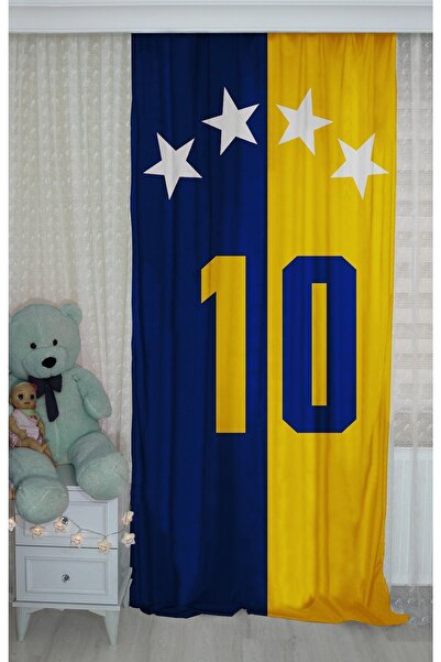 Bebişim Taraftar Desenli Çift Kanatlı Çocuk Odası Fon Perde