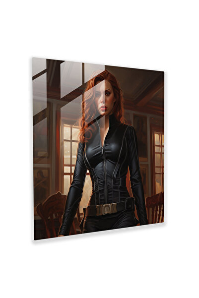 PaintedAnarchy Marvel Black Widow Photorealistic Glass Print, Marvel, Glass W...