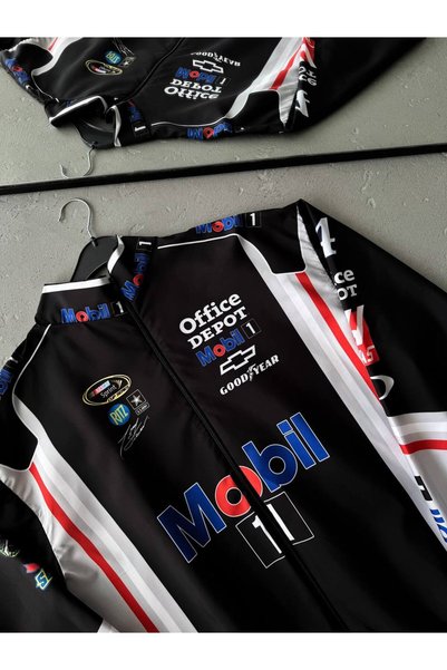 Richarlison Black and White Double ColoR Unisex Office Dpt. PRinted ZippeRed Raincoat and WindbReakeR Set