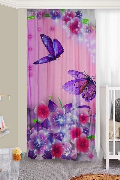 Bebişim Halı Double Wings and Butterfly Patterned Children's Room Background ...