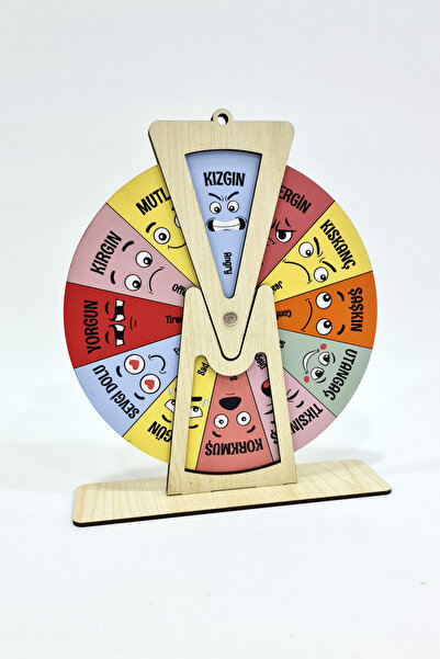 metafortoys Ahşap Duygu Çarkı Oyuncağı, Montessori Duygu Tablosu