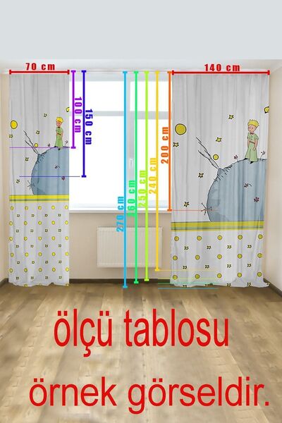 Bebişim Halı Princess Girl And Pony Double Winged Children's Room Background Curtain