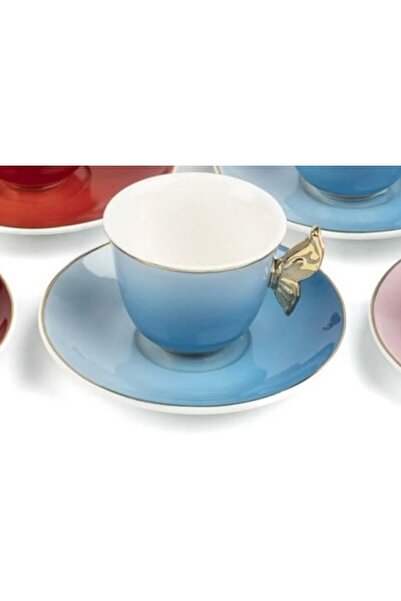 esdekor Benim Evim Papiyon 2'li Kahve Fincan Set Sofra Mutfak Porselen 80cc M...