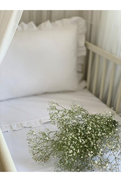 PAMUKA White Baby Duvet Cover Set - Ruffled