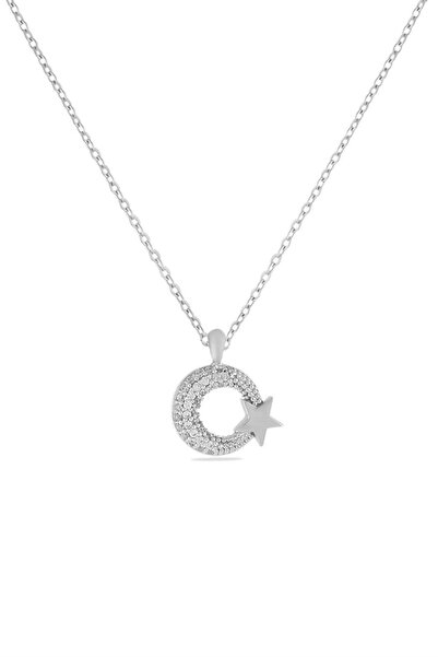 ANGELSS JEWELLERY قلادة عصرية من حجر الزركون على شكل نجمة