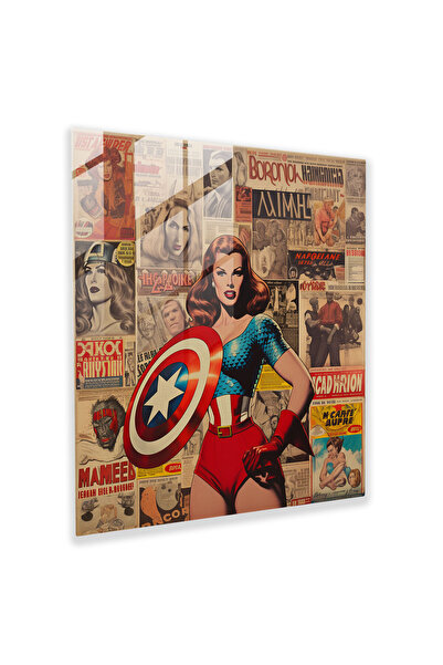 PaintedAnarchy Marvel Vintage Collage Glass Print - Marvel, Comic Book Covers...