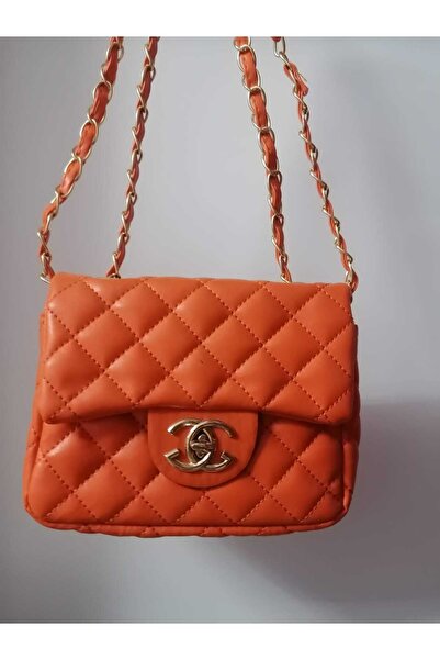 Pink Bijuteri KADIN RENKLİ GOLD DETAYLI TOKALI KARE MİNİ BAGET CLUTCH ÇAPRAZ ...