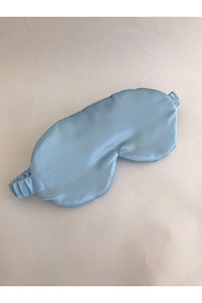 PratikDikisco Mavi Saten Uyku Gözlüğü / Göz Bandı