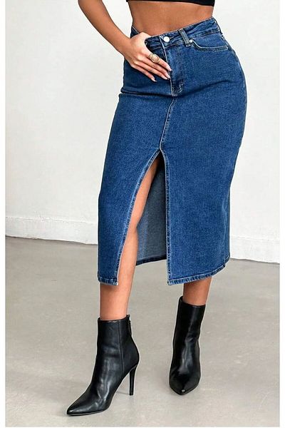 Shield Life Fusta Denim Albastru Model 2024 - Modul Actual Blue Turtle