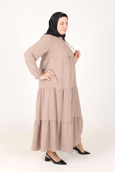 Gelince Pearl Ayrobin Farbal Dress with Elastic Sleeves Size 38 40 42 44 46 48