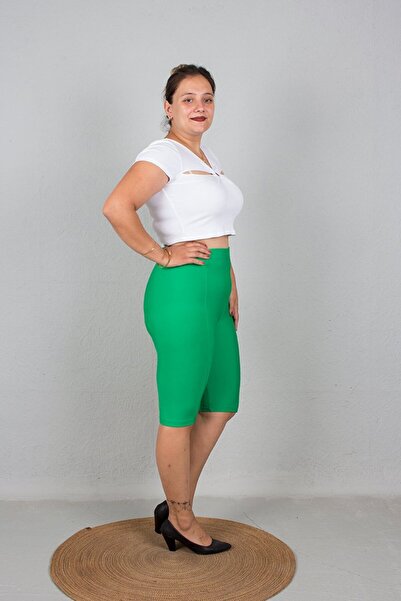 Truva XXL Green Large Size capri Leggings