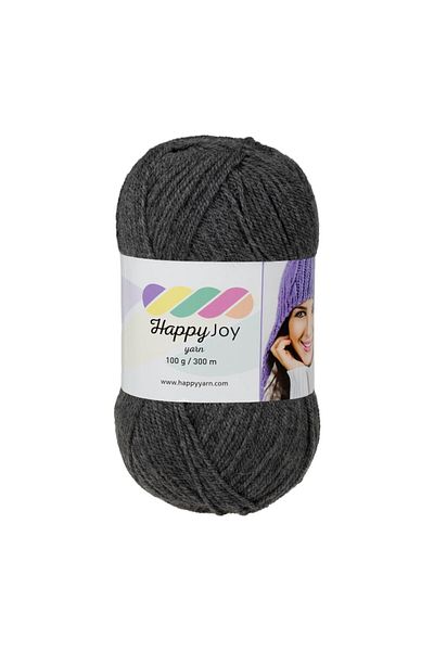 Kürkçü Han Πλεκτό χειρός Happy Joy 100gr 300m Dark Grey Melange - HJ049