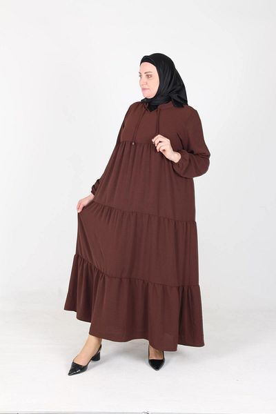 Gelince Pearl Ayrobin Farbal Dress with Elastic Sleeves Size 38 40 42 44 46 48