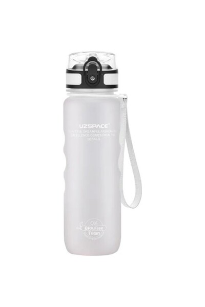 Vagonlife Uzspace 500ML White Soft-Touch Tritan Water Bottle with Holding Support - 1215