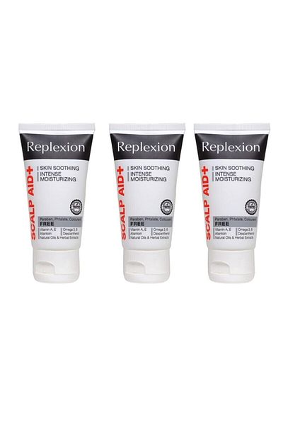 Replexion Scalp Aid+ 3-Pack Herbal Hand Cream - Intensive Moisturizing and Nourishing, Hand Face Care Cream for All Skin
