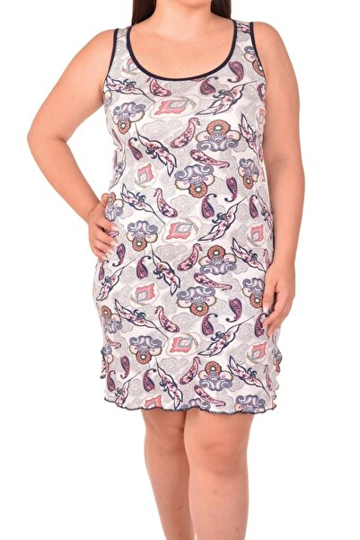 Nicoletta Women's Tunic Nightgown Wide Strap Viscose Lycra Mink