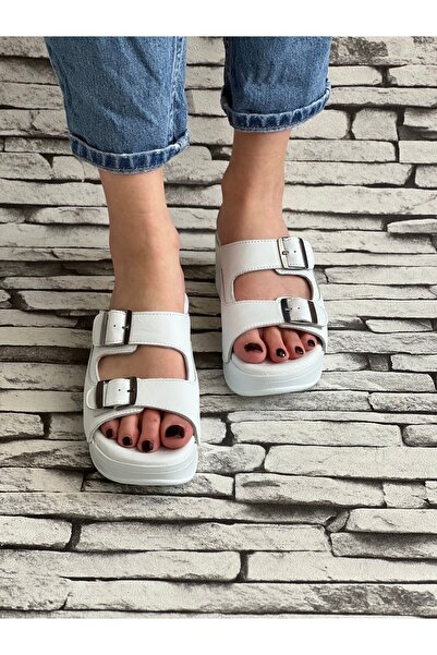 WASHINGTON POLO CLUB Papuci de damă din piele naturală - ortopedici, talpă confortabilă, medic asistentă zilnică de vară, Light Airmax