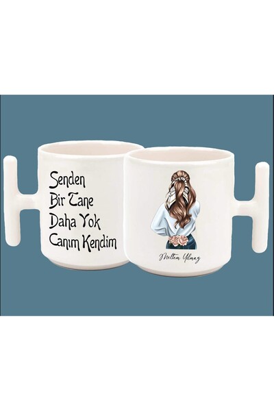 hesaplisiburada İsimli Senden Bi Tane Daha Yok Canım Kendim Baskılı T Kulp Ku...