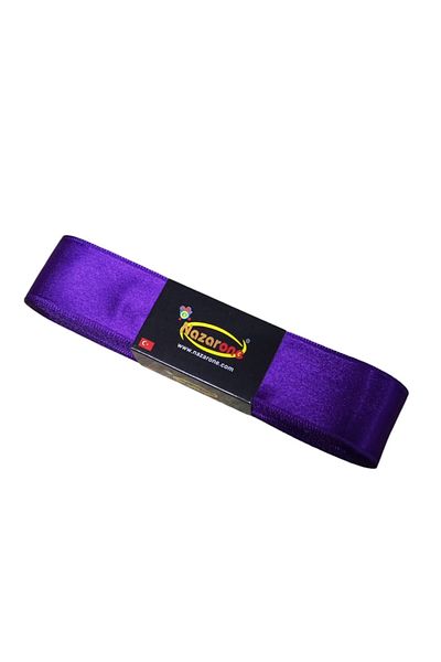Kezban Tekstil Σατέν κορδέλα 3 cm Σκούρο Μωβ - 1 Τεμάχιο