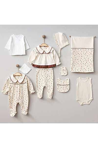 yukobaby bebeğiniz için en doğalı New Born Baby Girl Natural Leaf 10-Piece Ho...
