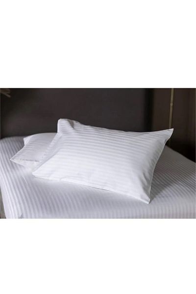 Z&N STYLE Bonjour Home 50x70cm White Striped Satin Pillow Case - 100% Cotton 2 Pieces