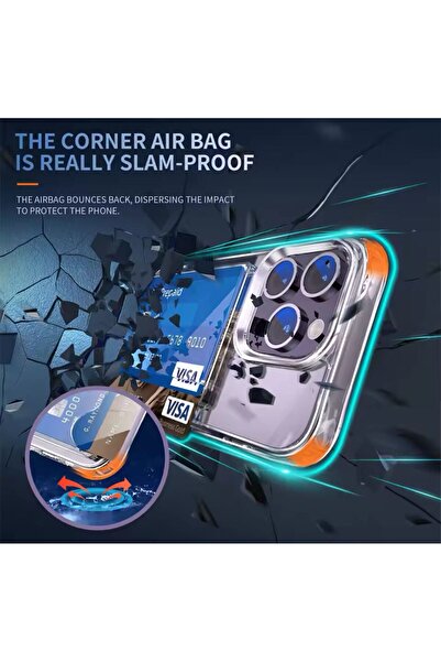 m.tk moveteck Xiaomi Redmi Note 13 4g Kılıf Şeffaf Köşe Korumalı Kartvizitli Kamera Korumalı Kartlıklı Cüzdanlı