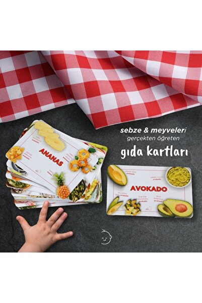 Minik Gurme Kartları (50 KART - SEBZE & MEYVE)