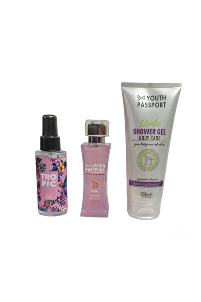 Youth Passport Secret Edp Parfüm 75 Ml + Duş Jeli 200 Ml +Vücut Spreyi 100Ml
