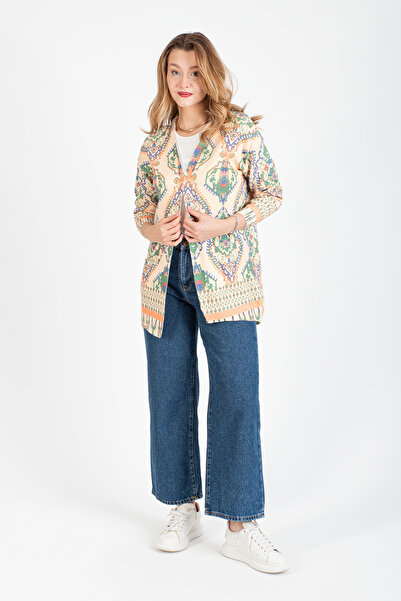 Hatun Atila HatunAtila Μακριά Πλεκτά Ζακέτα με σχέδιο - 5000-3