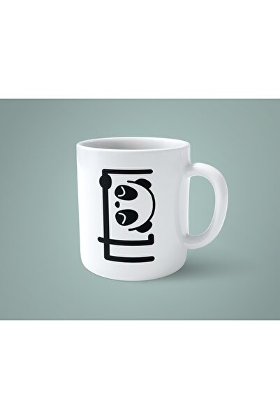 hesaplisiburada كوب مطبوع عليه حرف E Panda Alphabet