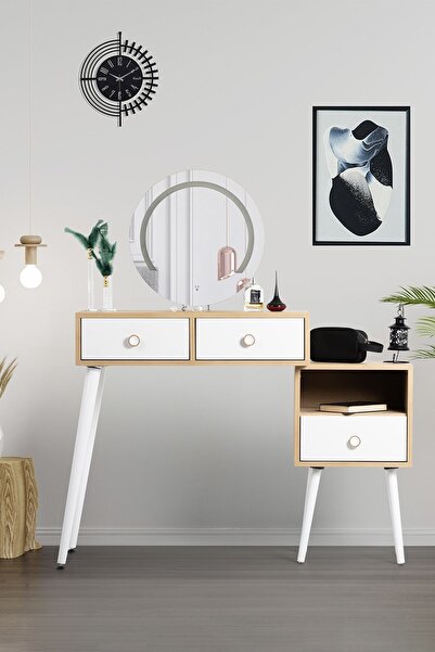 FLORADESİGN Işıklı Makyaj Masası Aynalı / Makyaj Organizjeri / Makyaj Masası ...