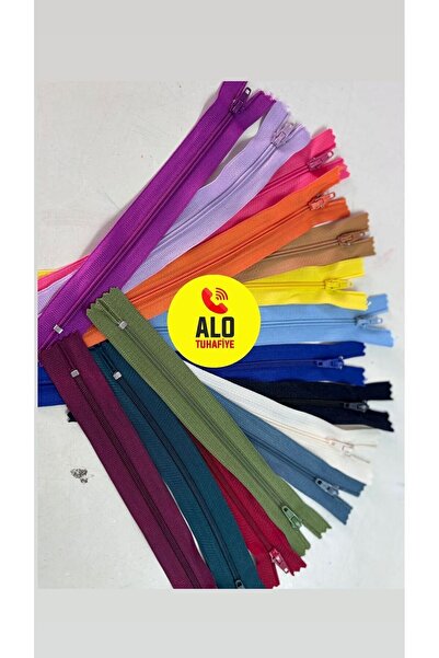 ALOTUHAFİYE Pantalon Fermuari 18 Cm Karışık Renklerde 20 Adet