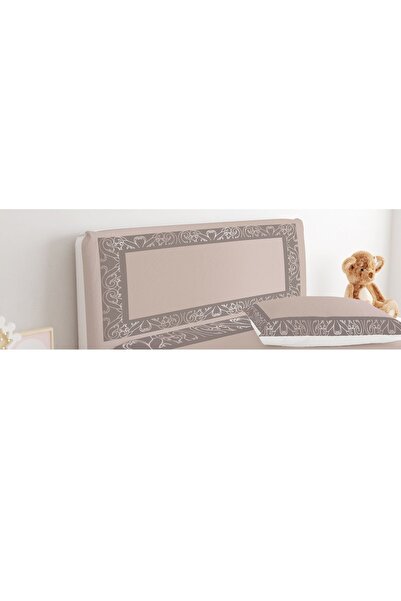 CİCİ ODAM Baza Başlık Kılıfı Çift Renkli Kenarları Şekilli Dekoratif Desen