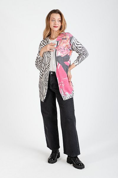 Hatun Atila Cardigan lung tricotat cu model HatunAtila - 5000-13