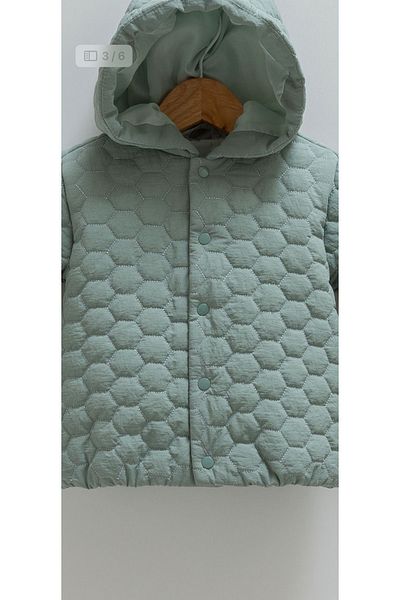 Caramell Baby Boy Hooded Quilted Coat - 100% Cotton