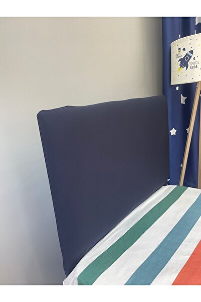 CİCİ ODAM Baza Yatak Başlık Kılıfı Düz Renk Lacivert